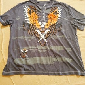 Mens t-shirt with buttons size 2XL
